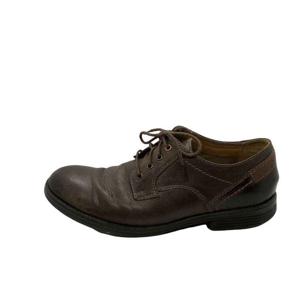 Clarks Mens Brown Soft Cushion With Ortholite Lace Up Oxford Casual Shoes Sz 10